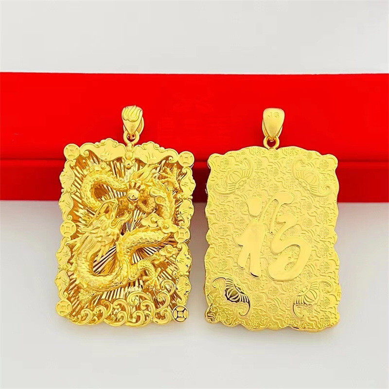 72g men Dragon Ball 22K 23K 24K THAI BAHT YELLOW GP GOLD Big Pendant