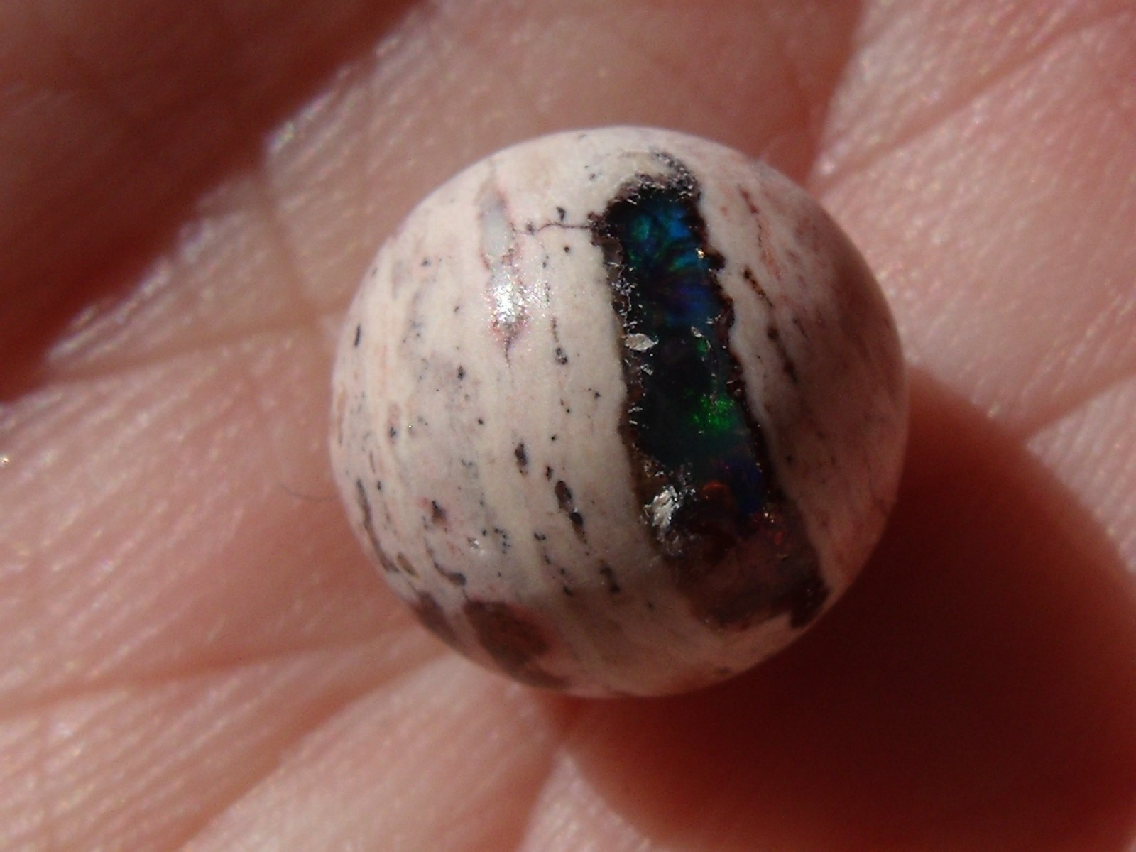 7.71 Ct. Mexican Cantera fire opal bead