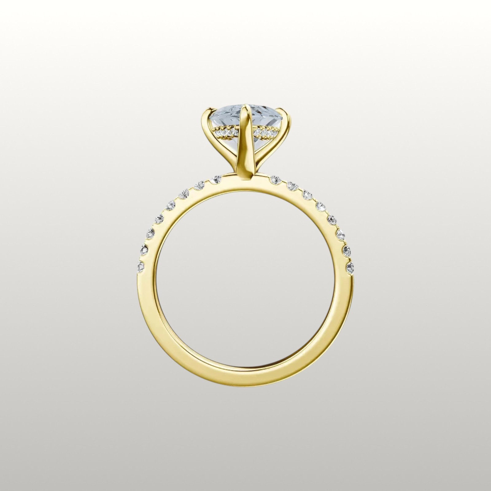 14K Yellow Gold Lab Grown Fancy Intense Blue Diamond Women Ring 3.25 CT Marquise