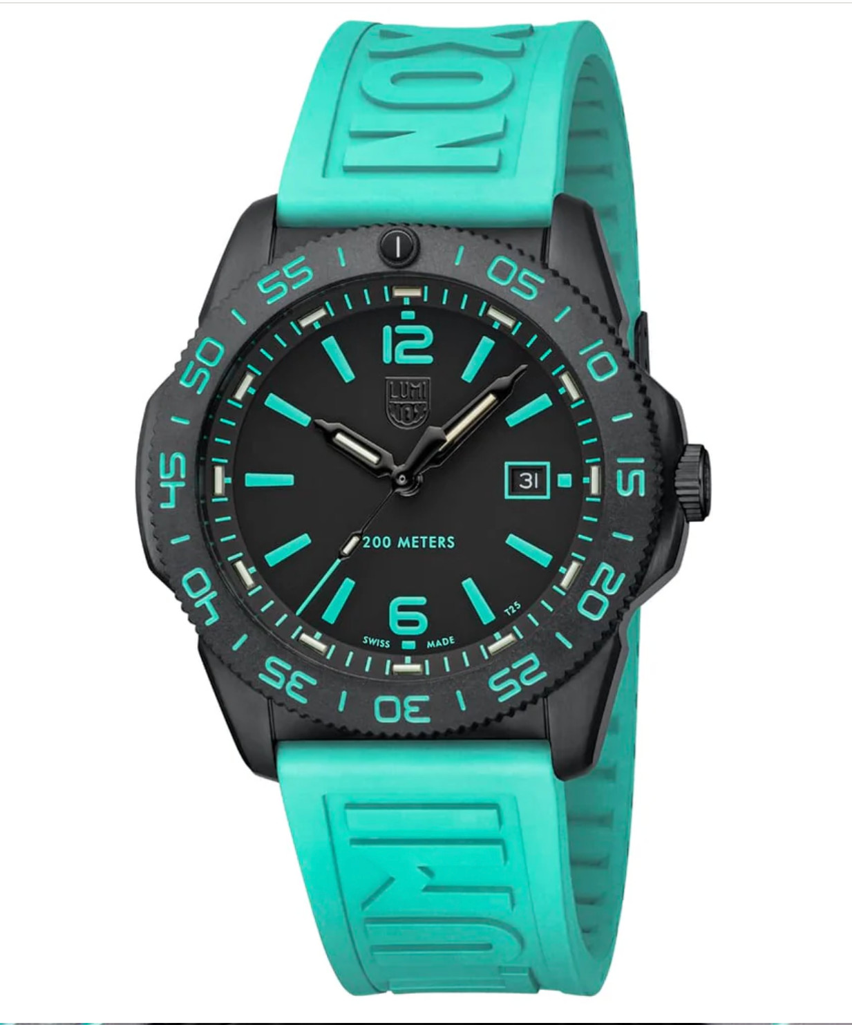 Luminox Pacific Diver Teal Limited Edition XS.3124.N.SET Swiss Dive Watch 44mm
