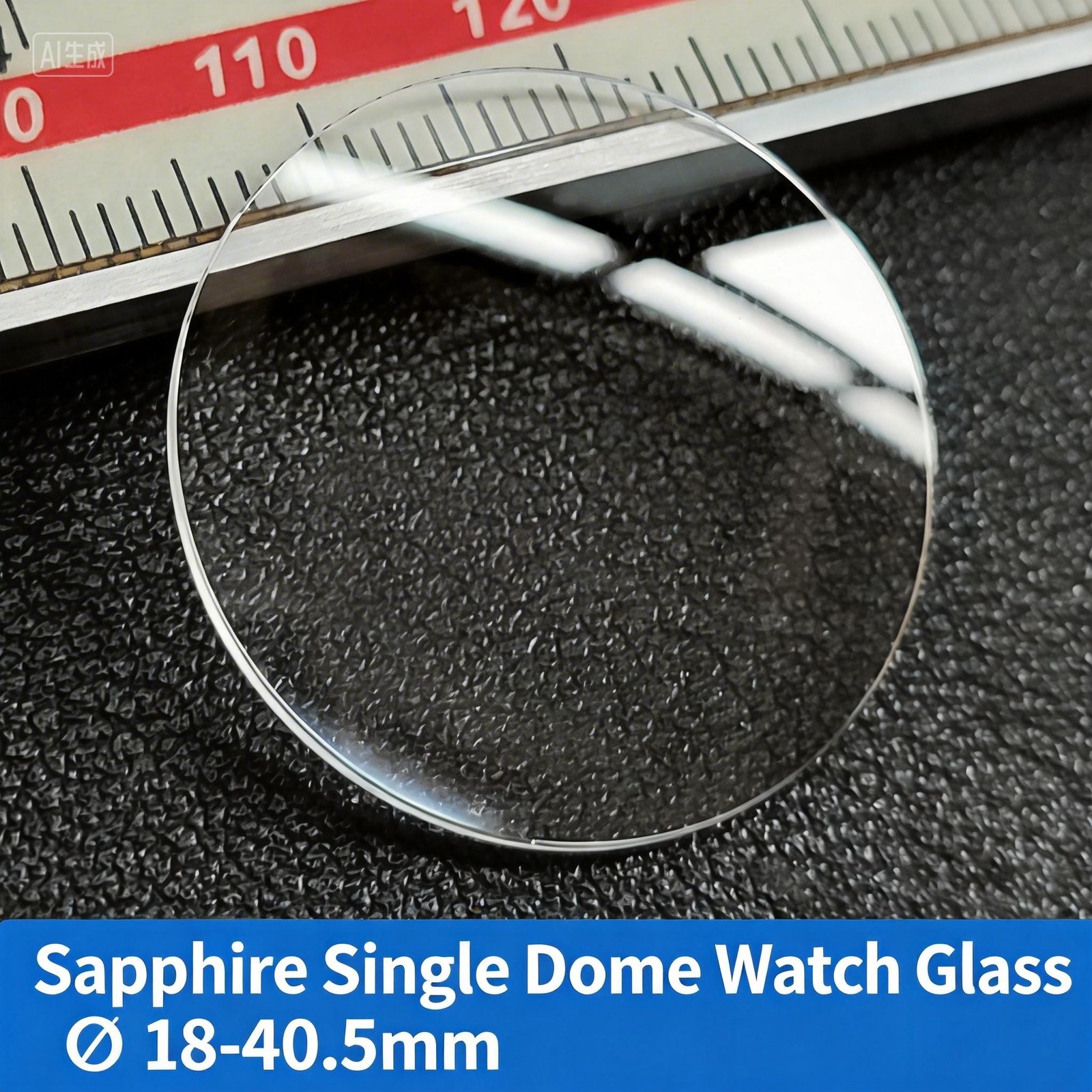 0.8-1.5mm Thick Single Dome Sapphire Watch Crystal Glass 18-40.5mm Replacement