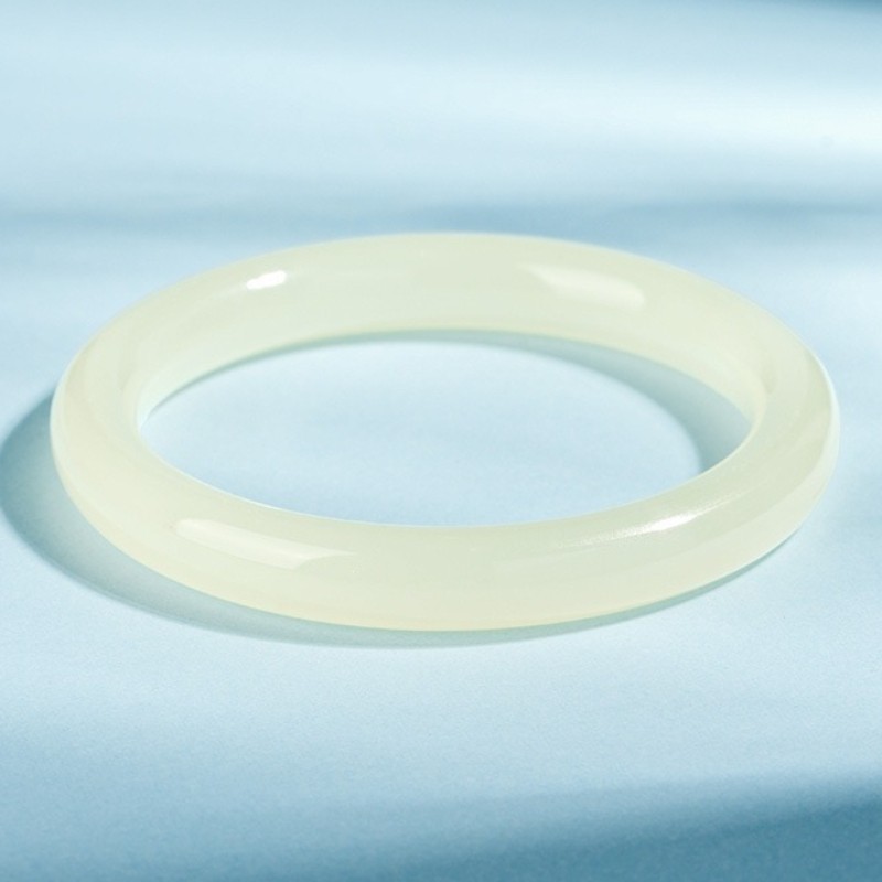 10mmCertified Natural Afghan jade light green Bracelet round bar fresh and sweet