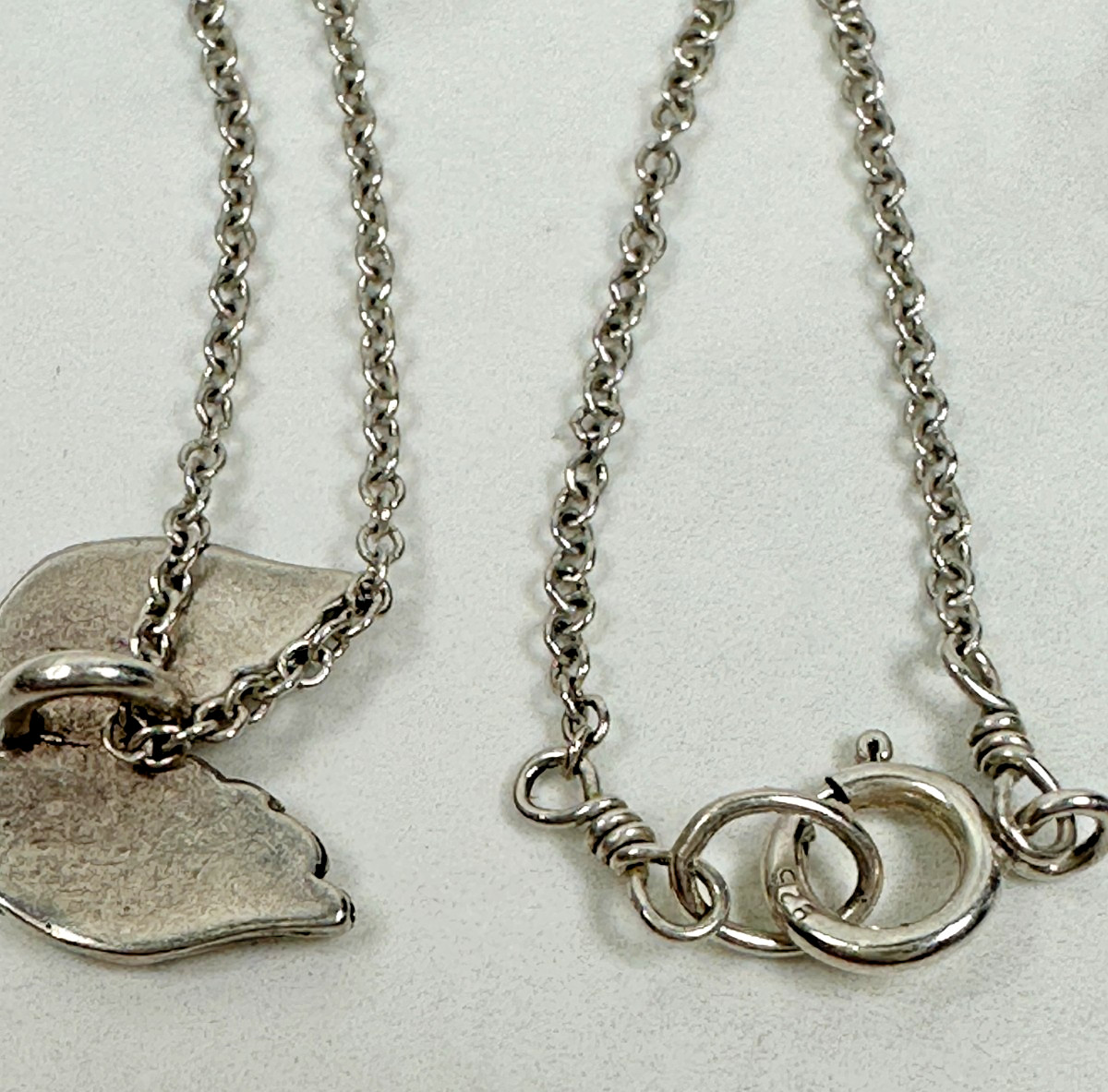 Sterling Silver Necklace with Delicate Angle Wings Pendant – 16″