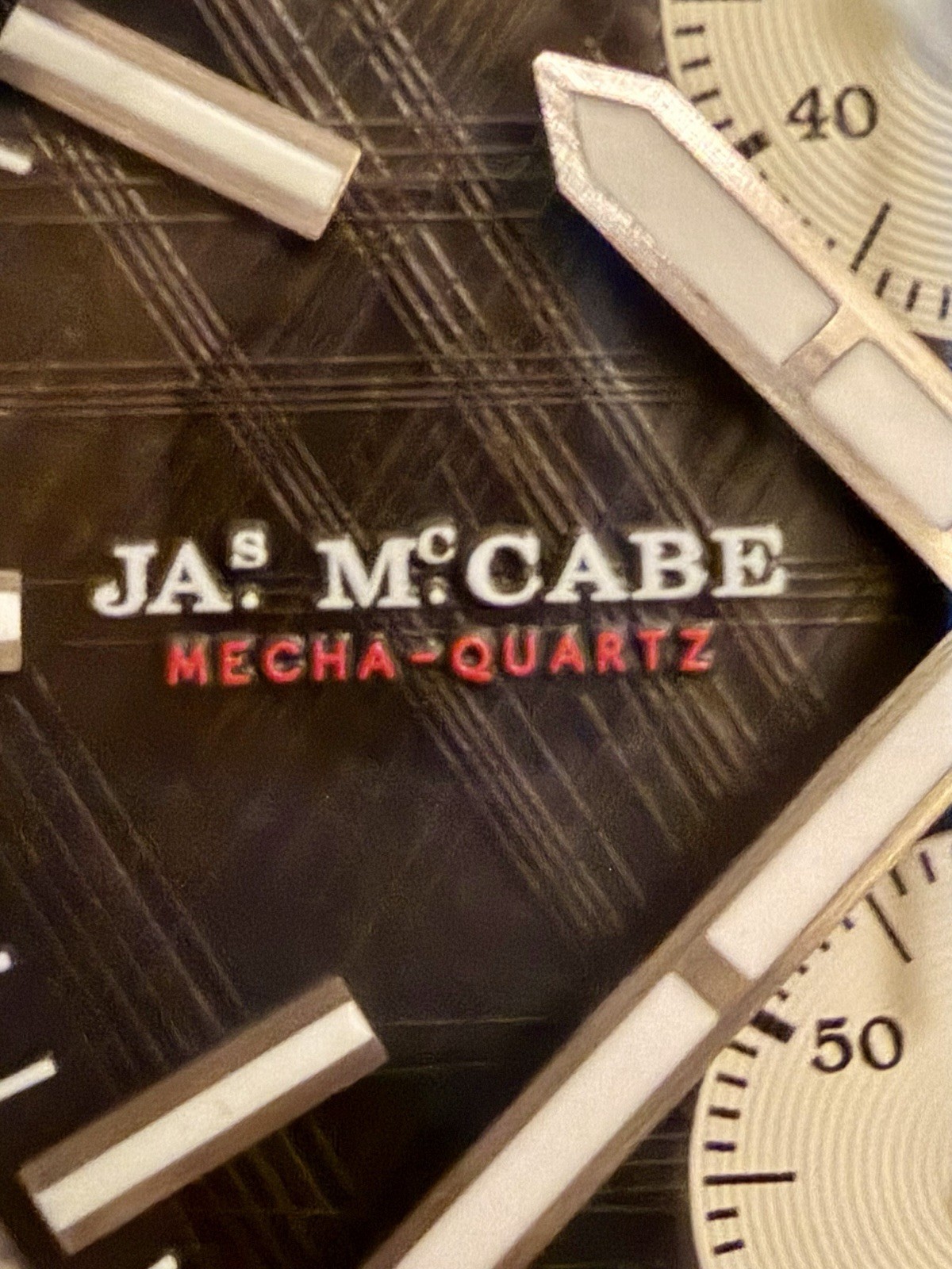 James McCabe Baja Chronograph JM-1038-11 Gravel Black Mecha-Quartz Full Kit 41mm