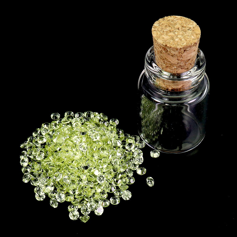 Round Cut Natural Unheated Top Rich Green Peridot 305pcs 8ct 1.7mm Lot Gemstone
