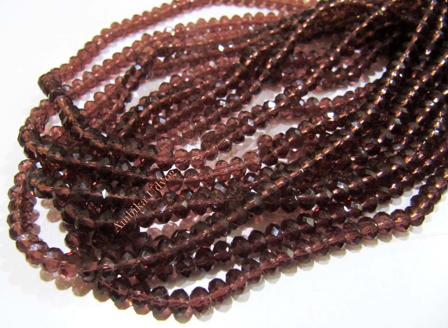 10 STRINGS – Garnet Color Hydro Quartz Beads 3-4mm, approx. 150 Beads per string