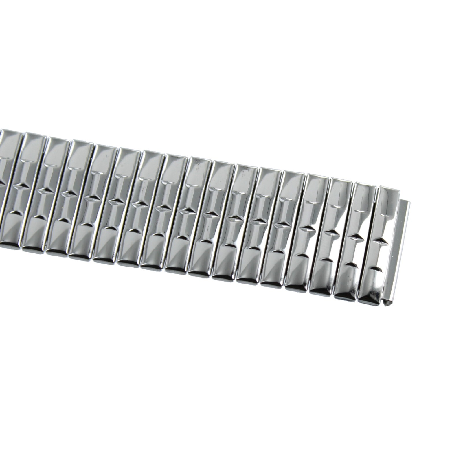 18mm Hirsch Twist-O-Flex Silver Tone Stainless Steel Mens Watch Band 885 BOGO!