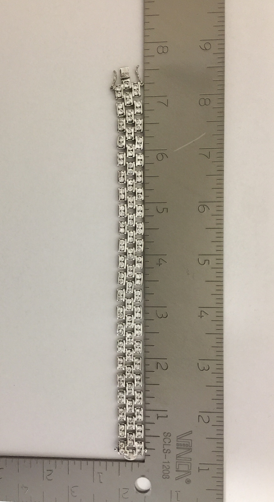 Modern 6ct (approx) Clear Cz Tennis Bracelet 7 In Sterling Silver