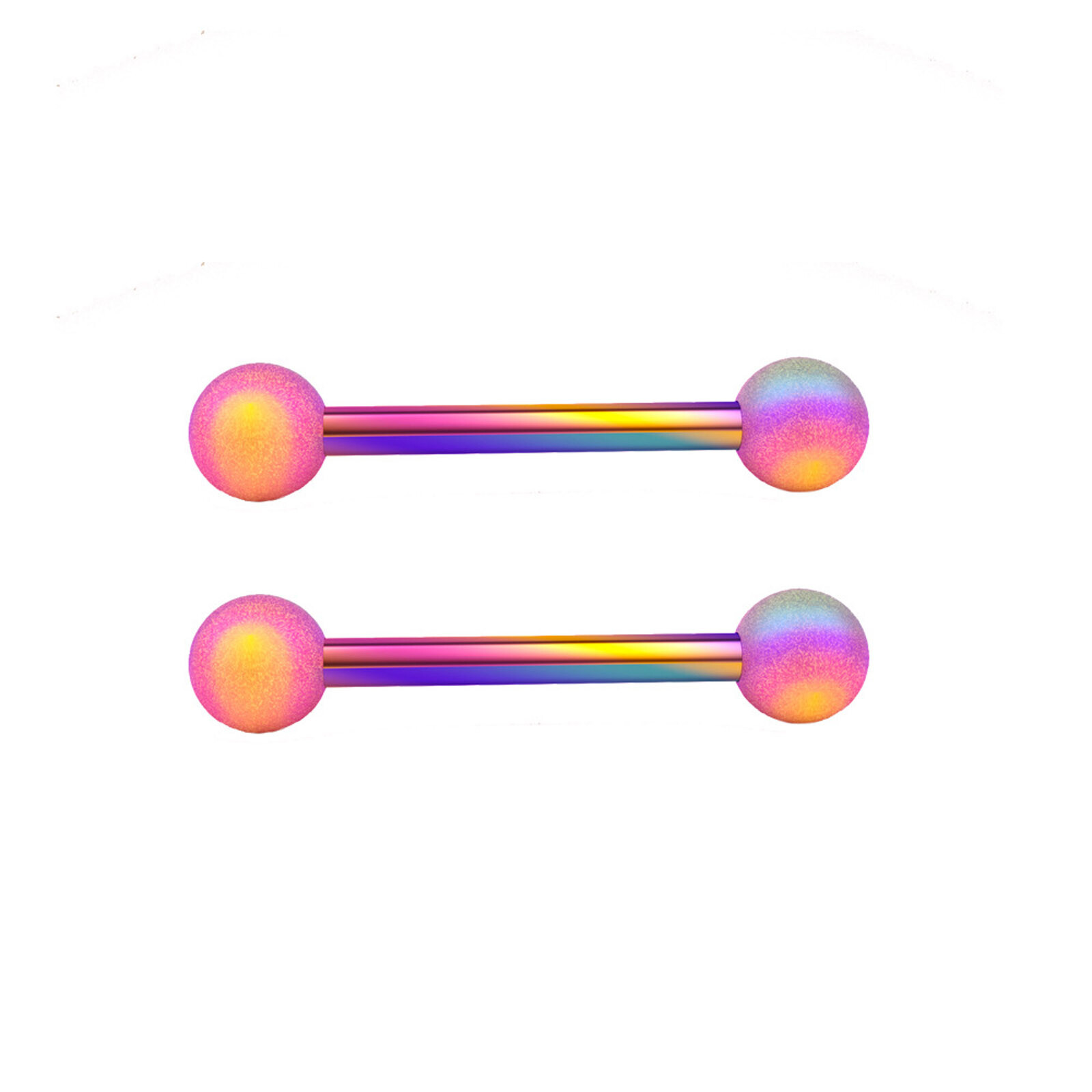 4-14Pcs Stainless Steel Nipple Rings Tongue Rings Straight Barbell Piercing 14G