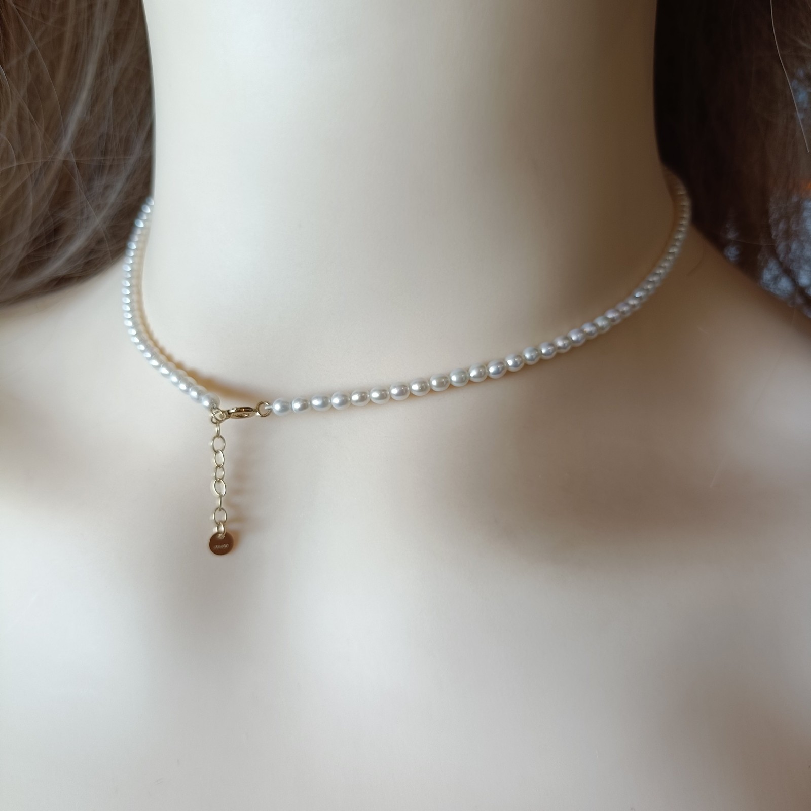 Tiny Real Pearl Choker Necklace | Gold Filled 2-3mm Dainty Bridal Jewelry