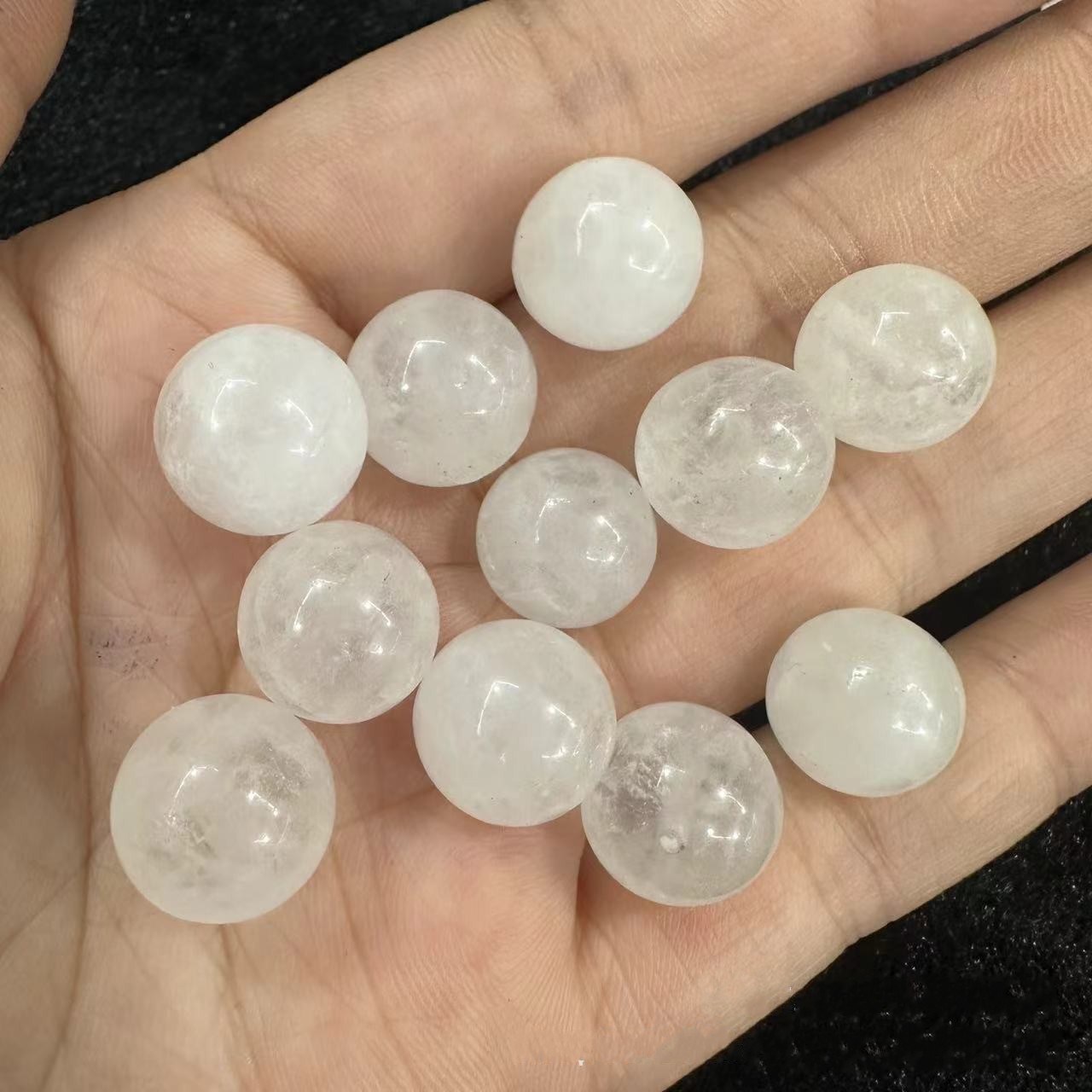 50Pcs Natural Rose Quartz Ball Quartz Crystal Sphere Pendant Reiki Healing Bead