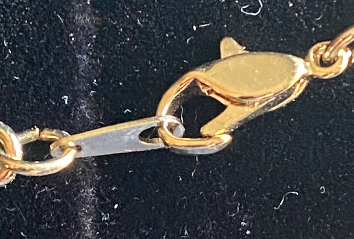 Gold Tone Rope Chain Necklace Small Chain Style Lobster Clasp Mrkd Korea NoStone