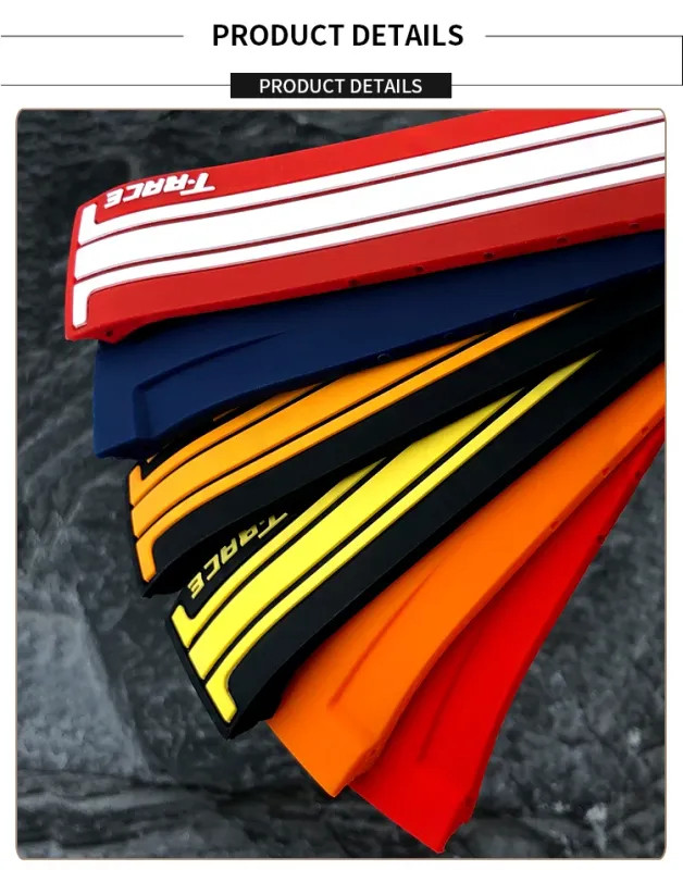 17 21mm Rubber Watchband Strap for Tissot T-RACE T048-417A Bracelet