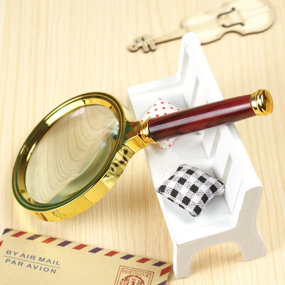 Magnifying Glass 6X Magnification 2 Pack Magnifier Handheld Magnifier for Scienc