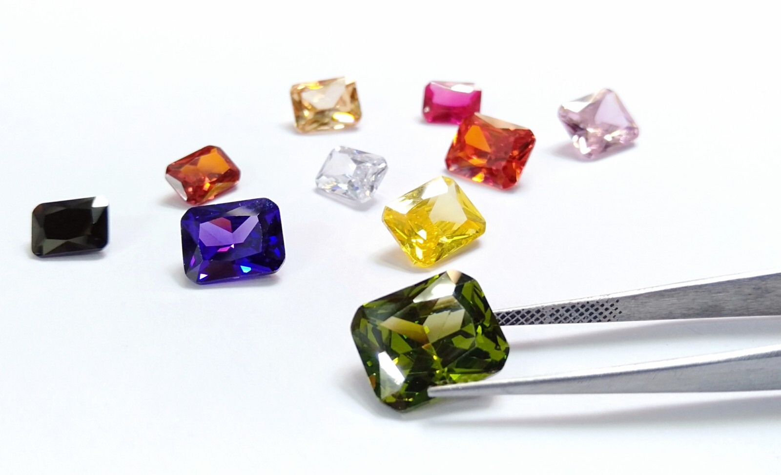 Cubic Zirconia AAA Quality Octagon shape 10 Multi-Colors CZ Stones(3x5to12x16)mm
