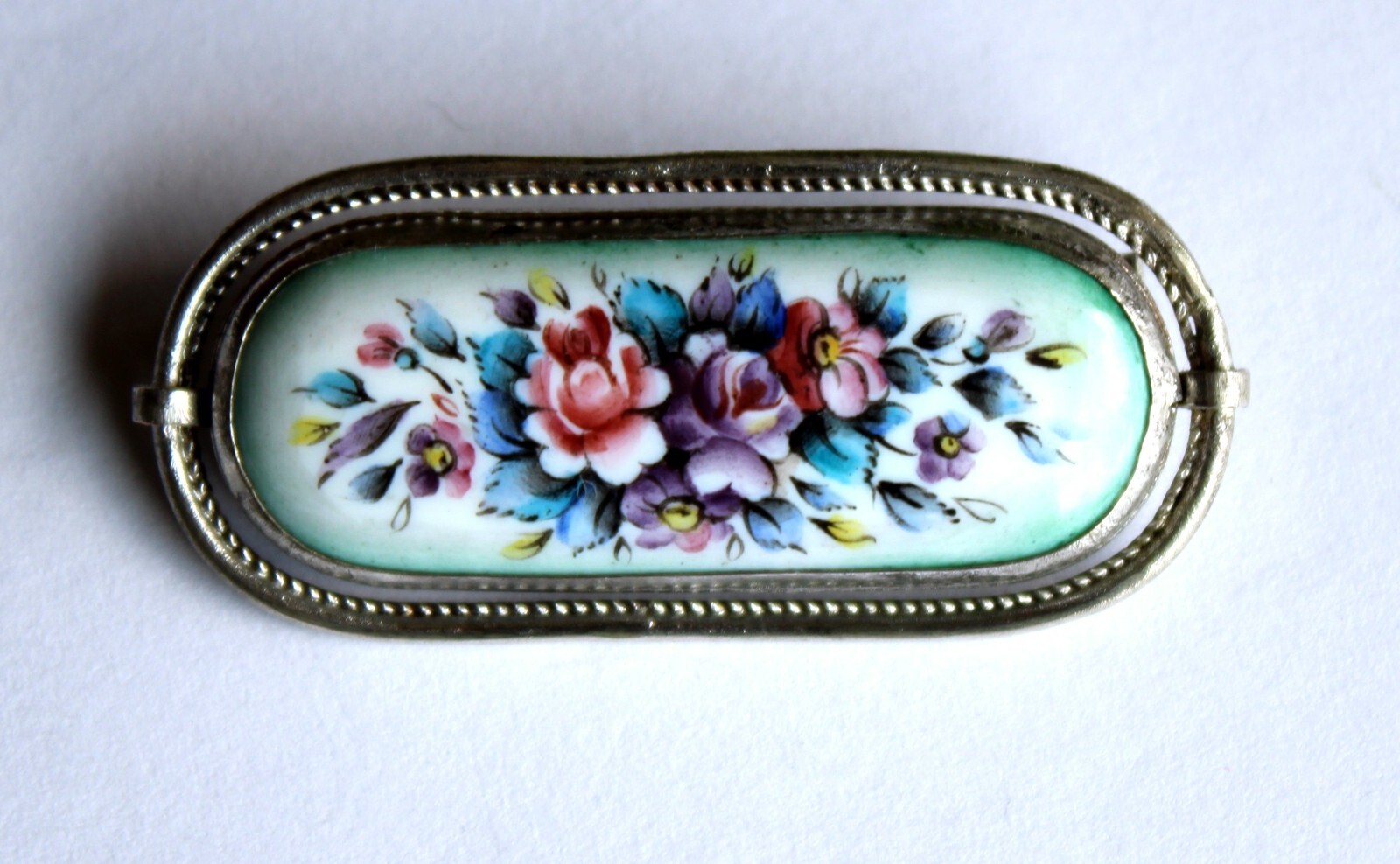 Vintage 1980 Russian Hand Painted Enamel Finift Jewelry Brooches 6 Variation #59