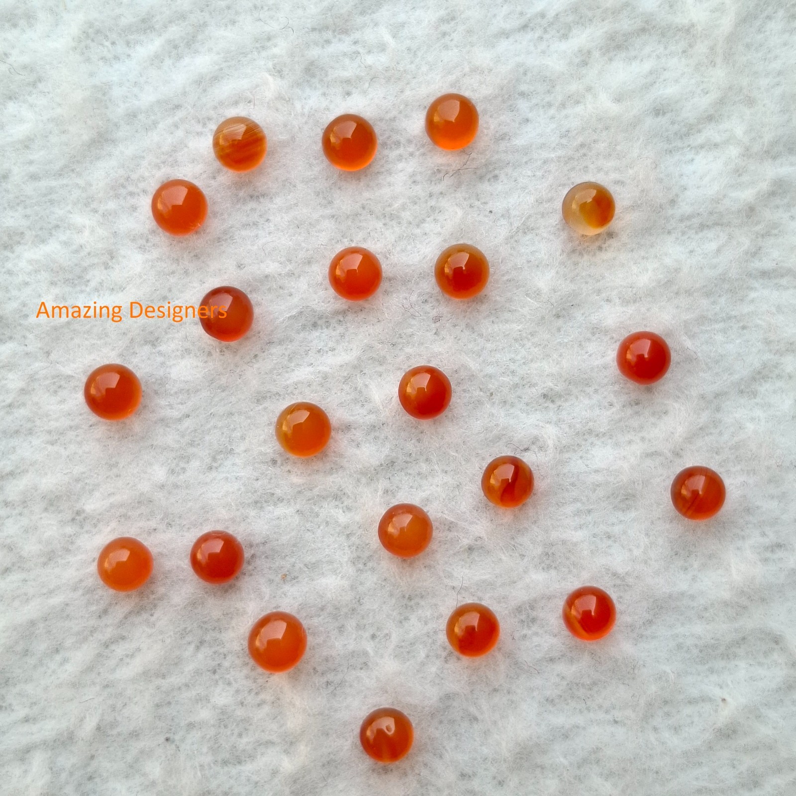 Natural Carnelian Round Cabochon 3mm to 15mm Loose Gemstone