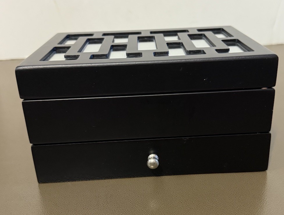 Small Mirror Jewelry Decorative Mini Wooden Table Top Jewelry Cabinet Box