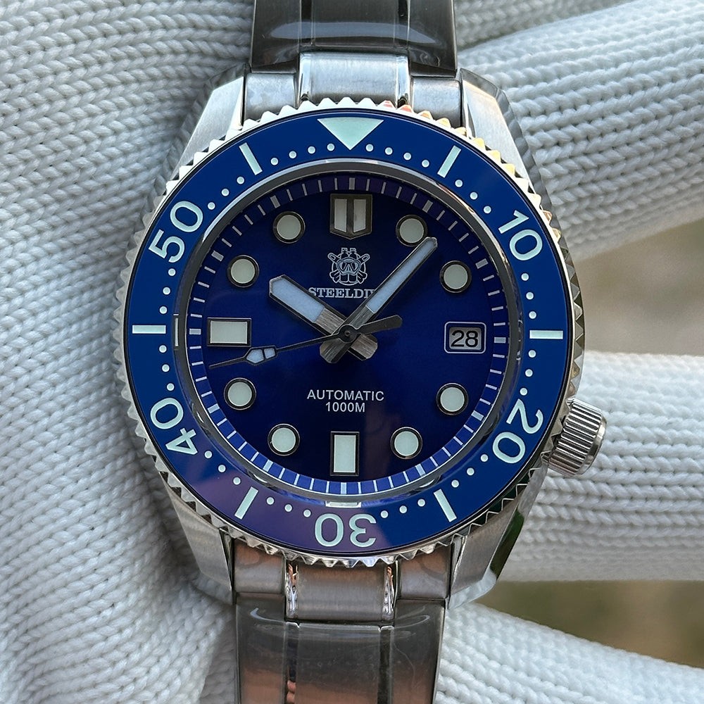 STEELDIVE SD1968 Mens 44mm 1000M Automatic Dive Watch NH35 Steel