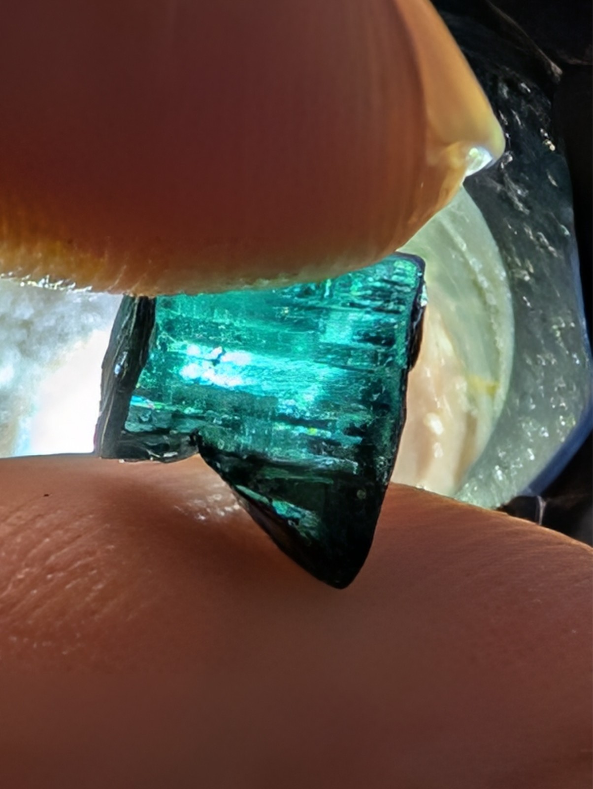 USA seller 3.77 ct IF flawless closed C tourmaline facet rough gemstone specimen