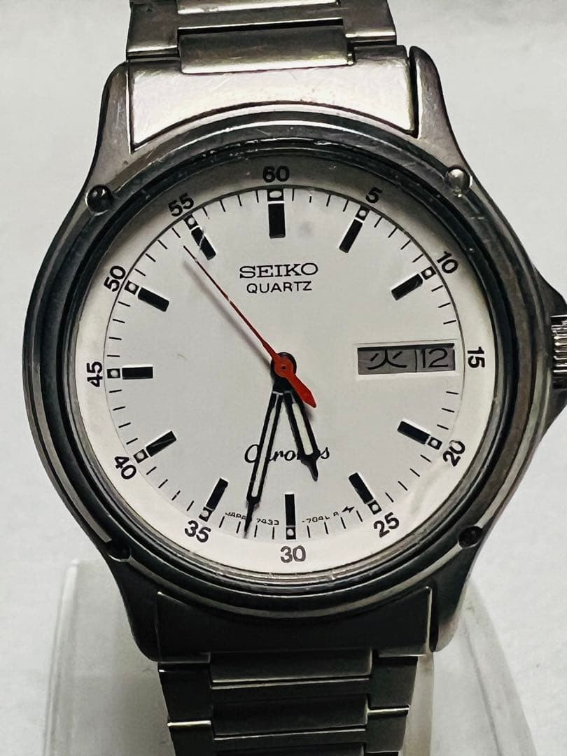 Seiko 7433-7030 Chronograph Quartz Watch Wrist 17cm/6.7in
