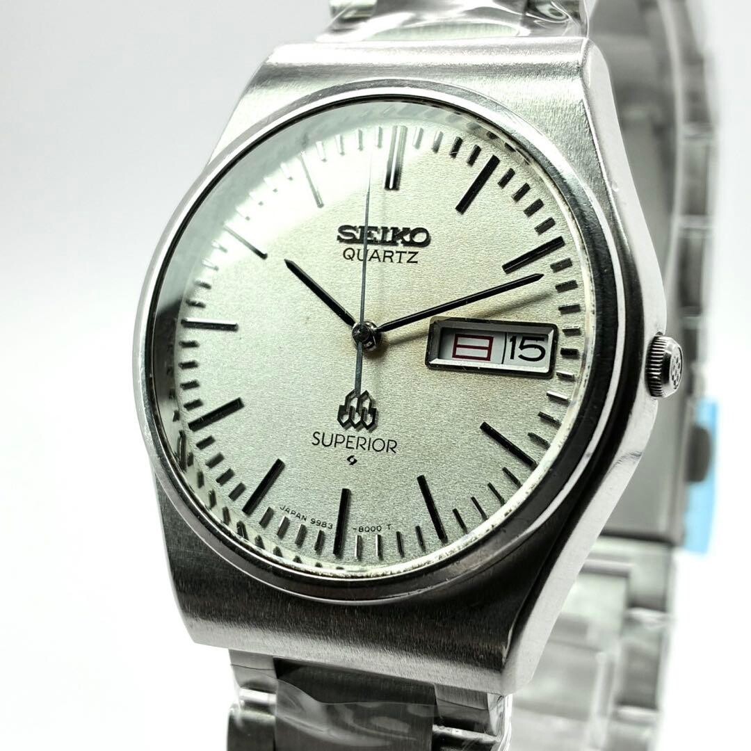 Seiko Superior Twin Quartz 9983 8000 Silver Dial Men’s Vintage Watch Japan 1979