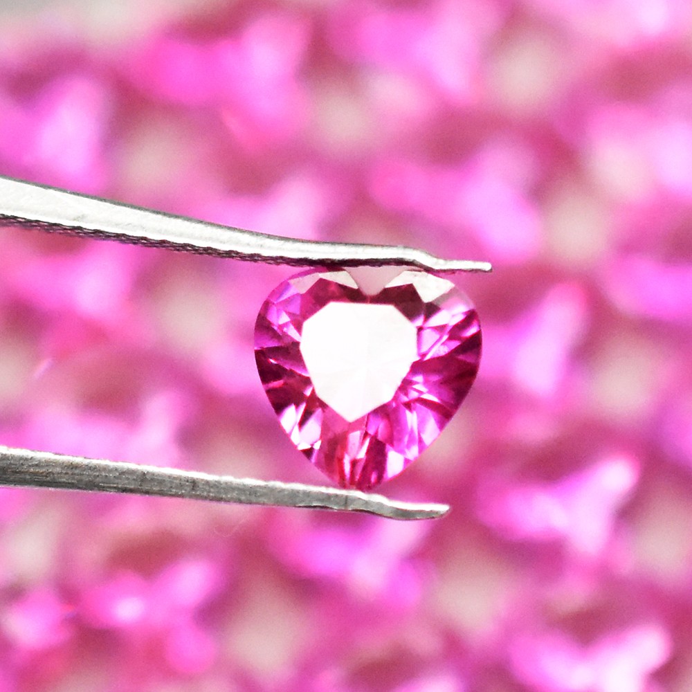Natural Pink Sapphire Heart Cut 12.00 Ct Pcs 6×6 mm Lot CERTIFIED Gems For Gift