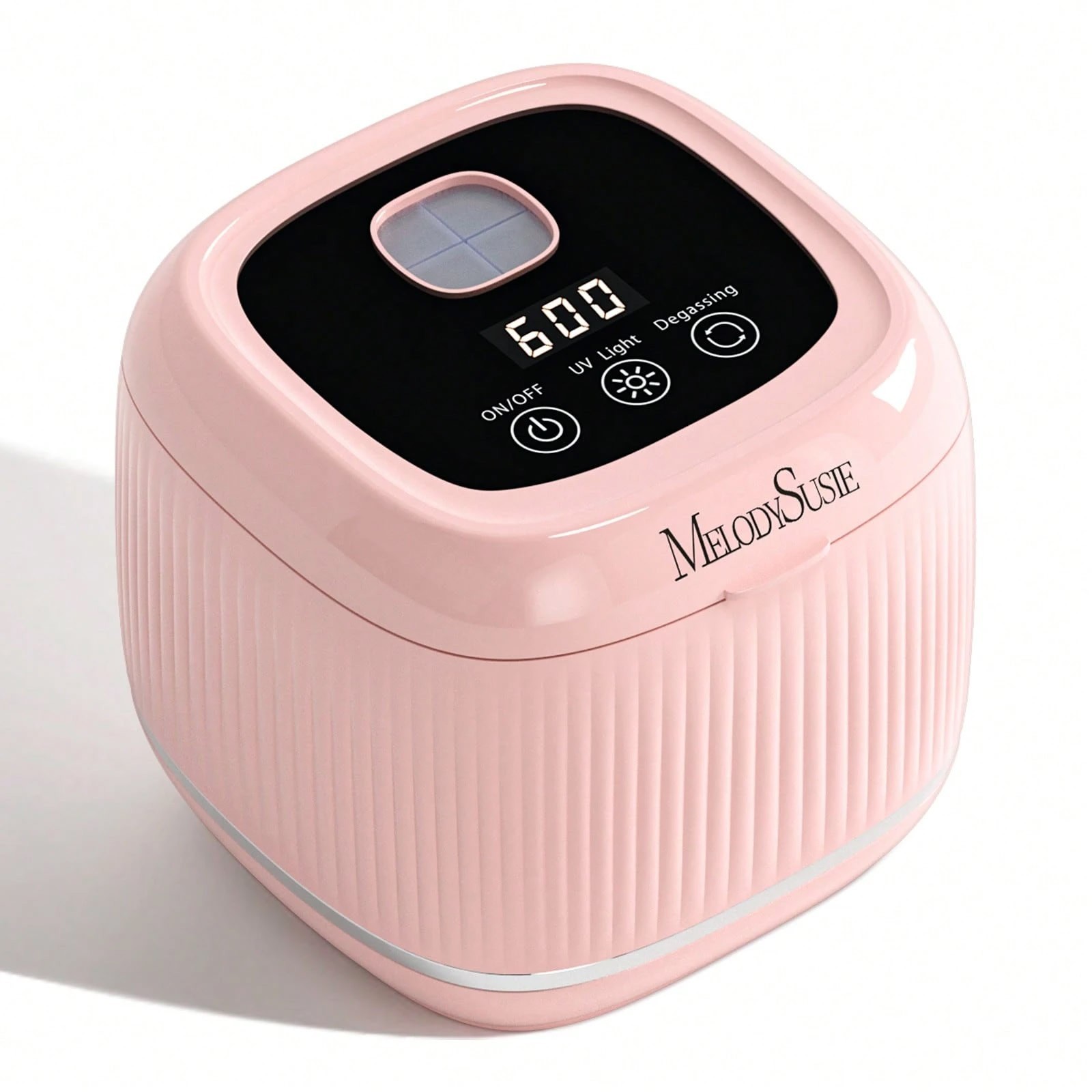 2-in-1 Ultrasonic Cleaner UV Light Jewelry Nail Tool Machine Pink