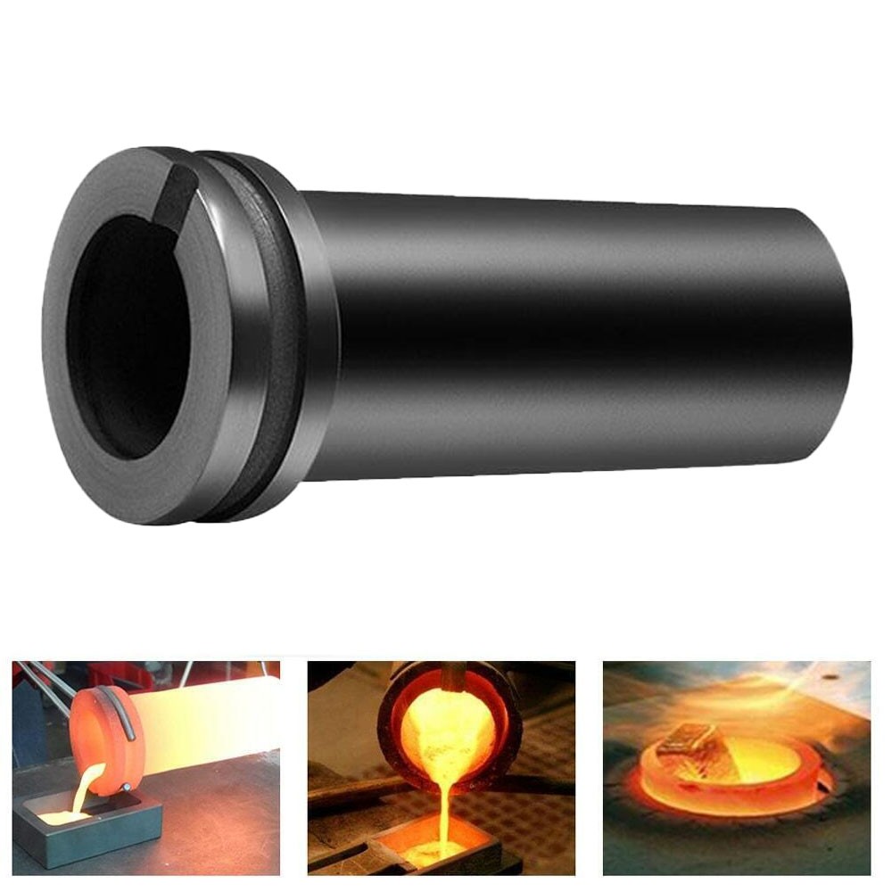 2x 3KG High Purity Graphite Crucible Smelting Tools For Electric Melting Furnace