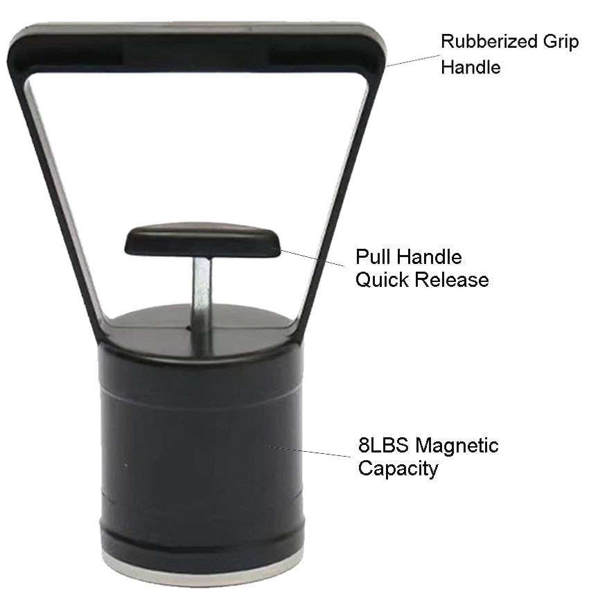 Waymil Quick Release Magnetic Separator Pick Up Tool 8 Lb Capacity Spring Loaded