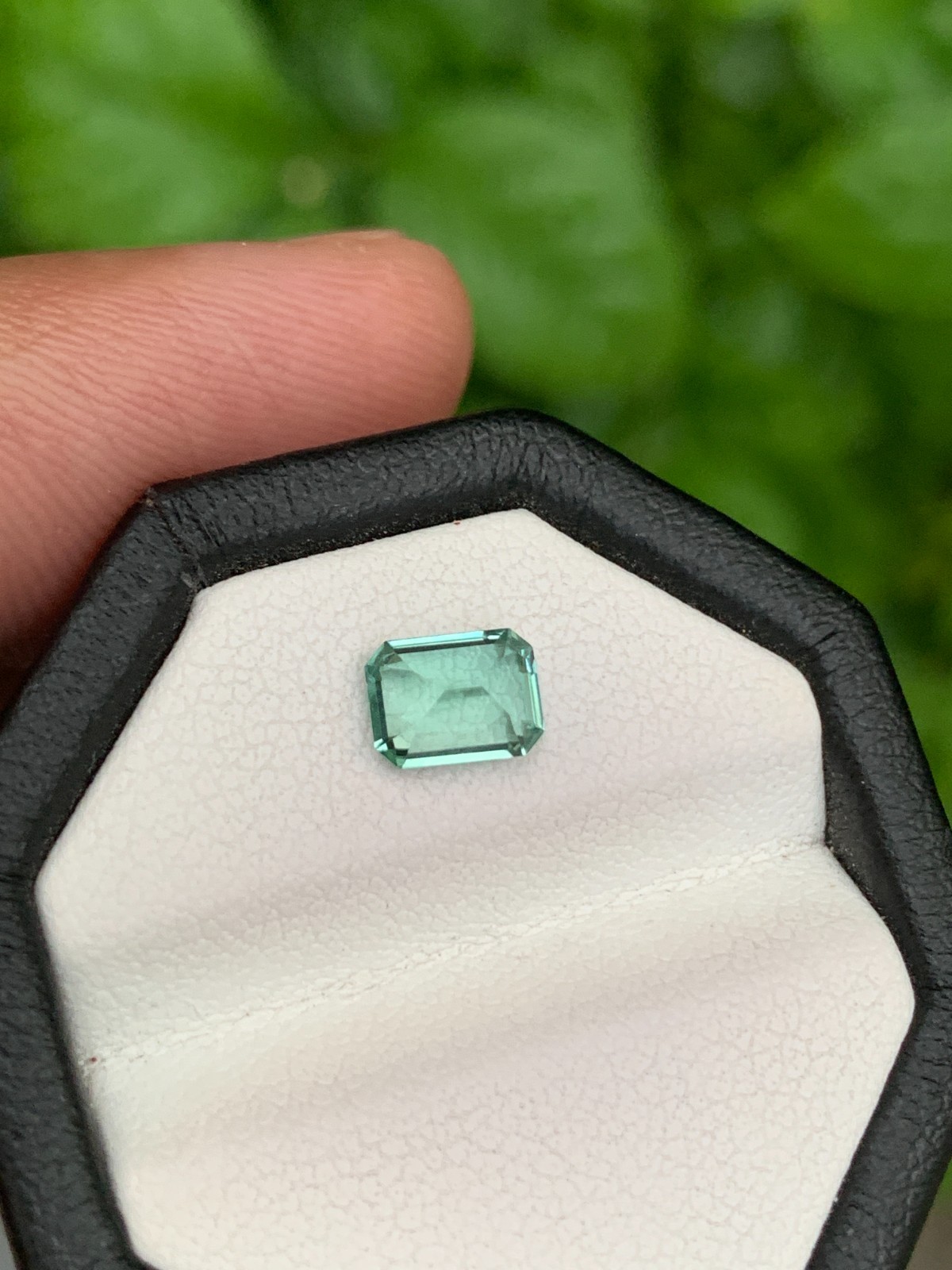 0.85 Ct Natural Seafoam Green Tourmaline Eye Clean Emerald Cut Loose Gem Afghan