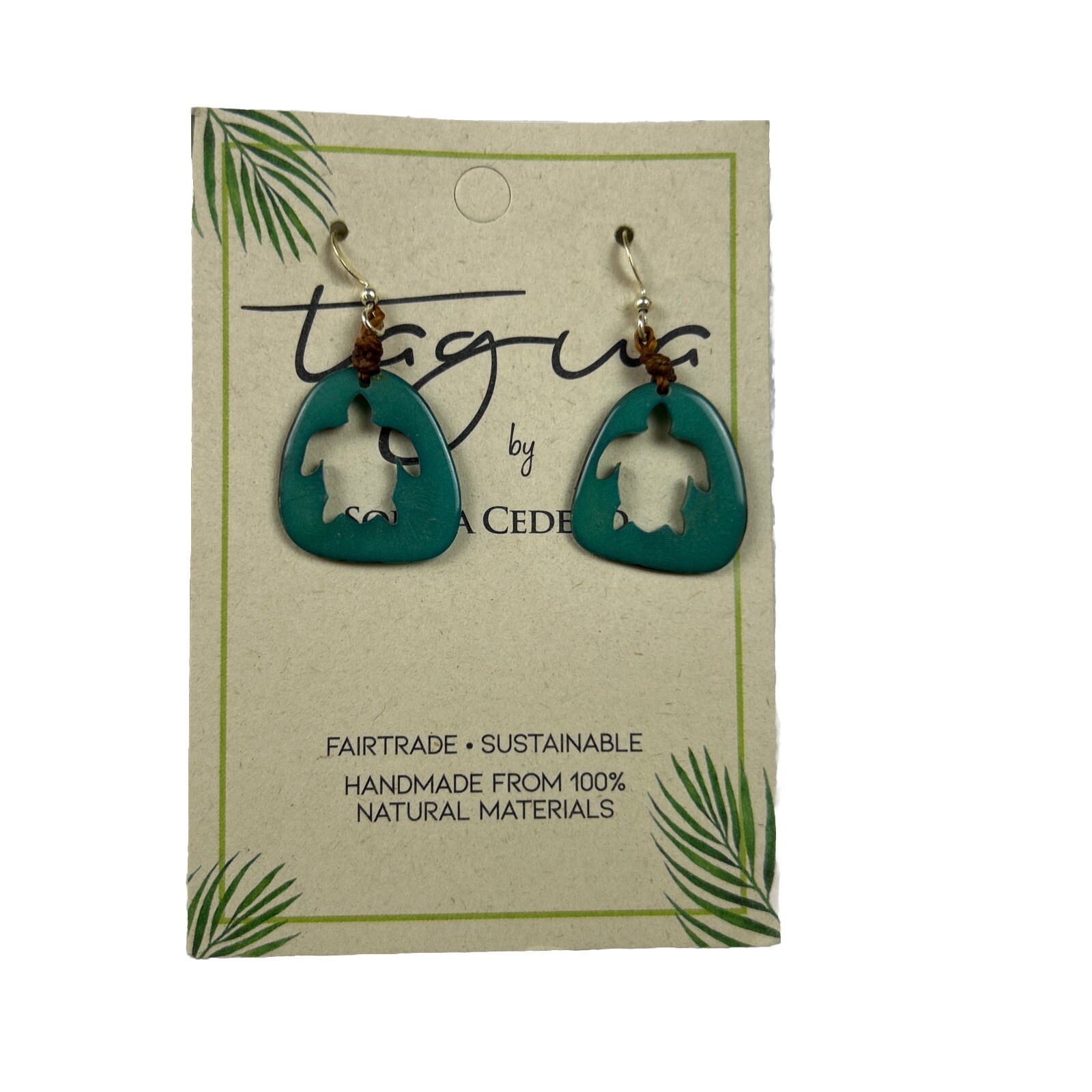 Fair Trade Tagua Nut Organic Earrings Jewelry (Sustainable & Eco-Friendly)