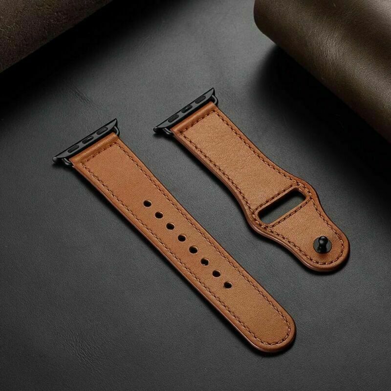 Leather Apple Watch Band Strap for Apple iWatch Series 9 8 7 6 5 4 3 41/45/49mm