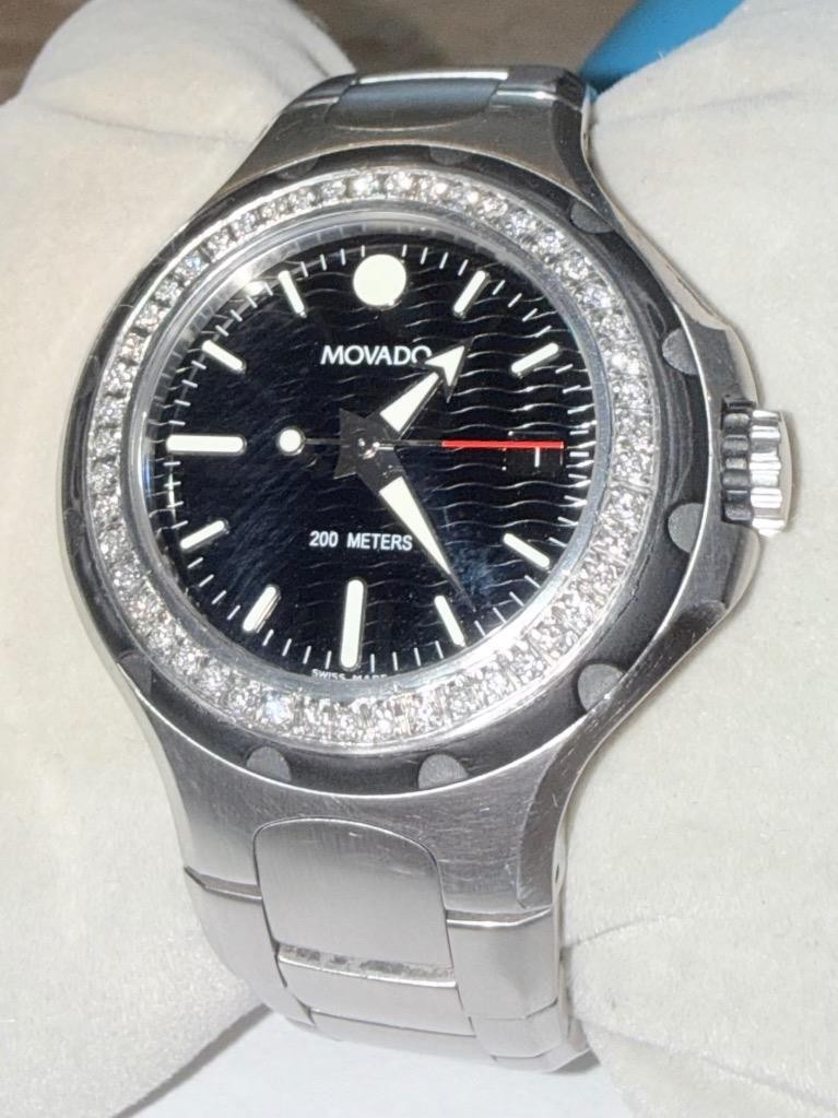 MOVADO MEN’S 45MM SERIES 800 LAB GROWN DIAMOND QUARTZ WATCH