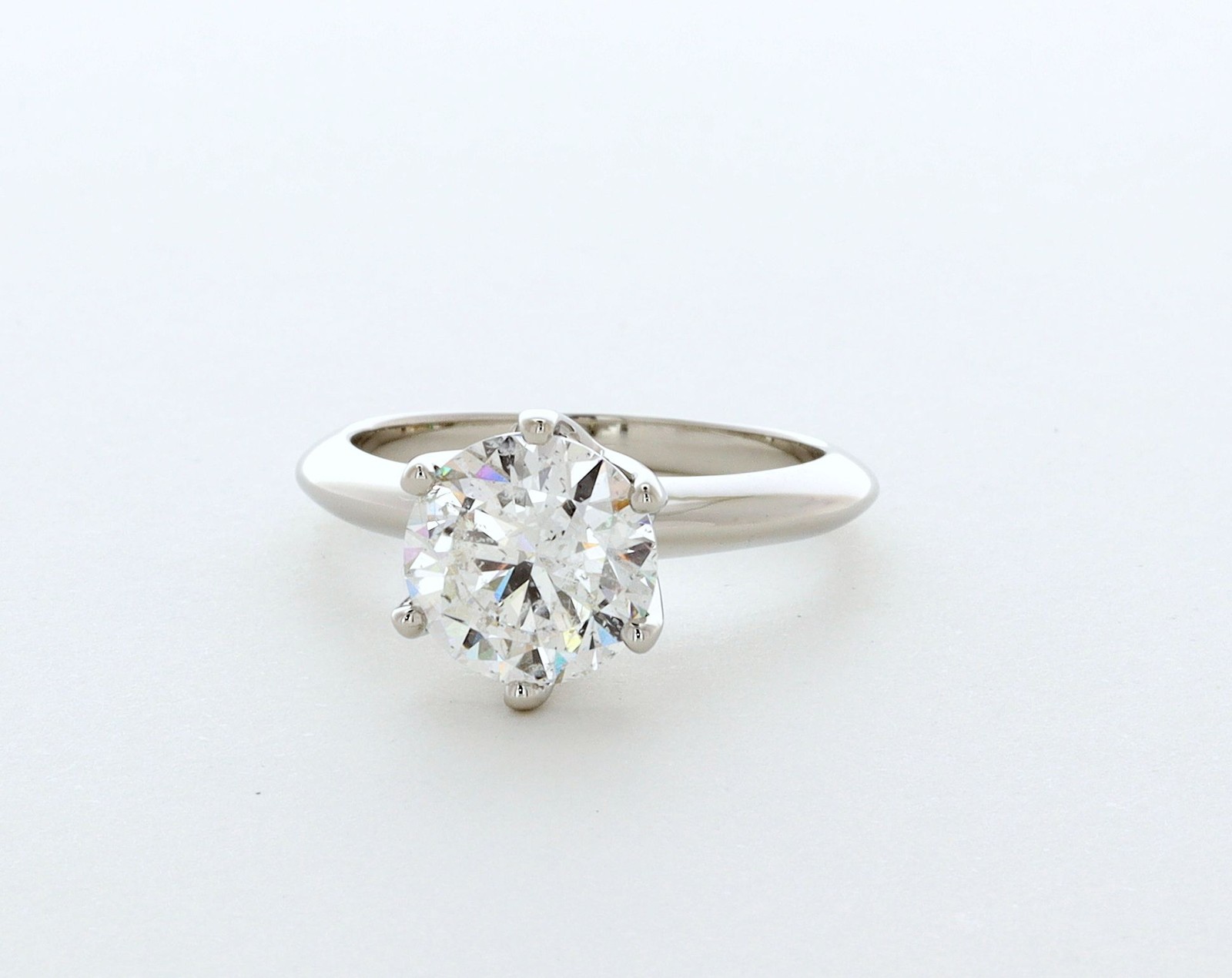 Solitaire Engagement Ring 14K Gold Classic 2.07 CT Round Lab-Grown Diamond E SI1