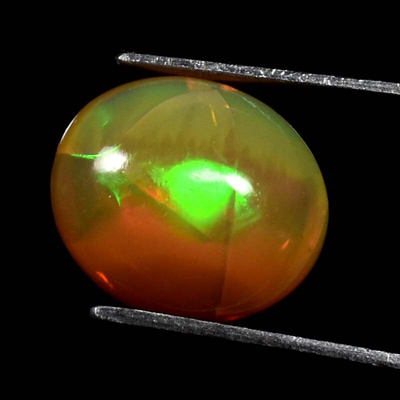 Ethiopian Fire Opal Oval Cabochon 100% Natural Rainbow Fire Gemstones 03.30Cts.