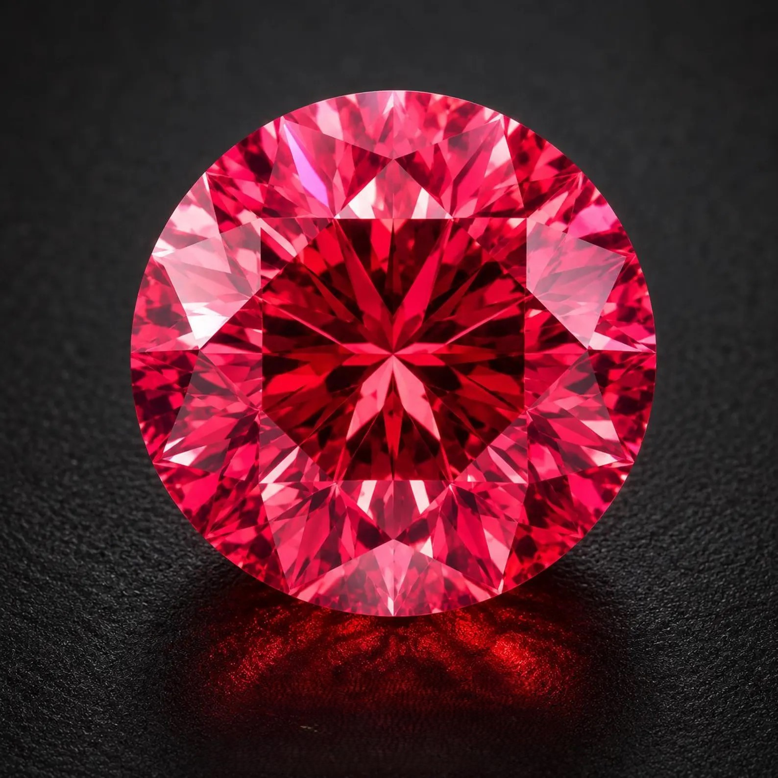 Brilliant Pinkish-Red Round Diamond 3 Ct VVS1 Loose Gemstone Ring Stone