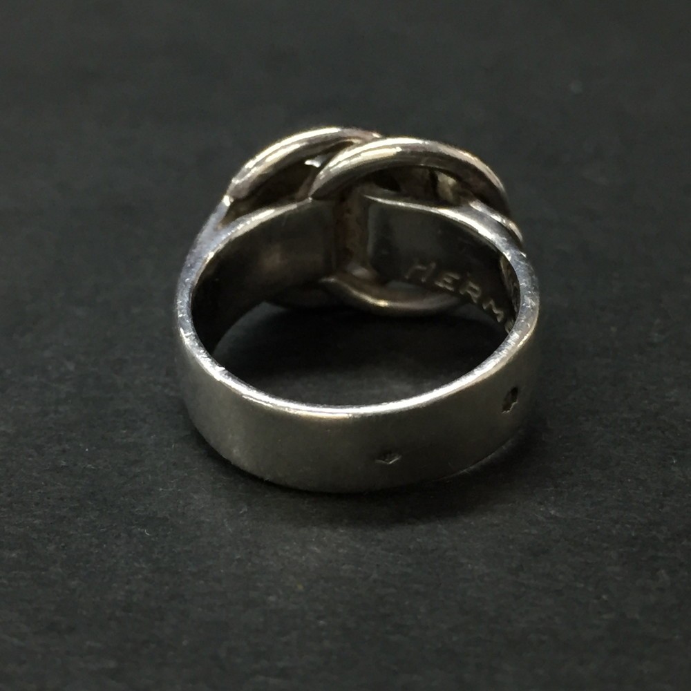 EGA HERMES Deux Anneaux Silver 925 6.5g Ring ISO sz:50*/ZA0188