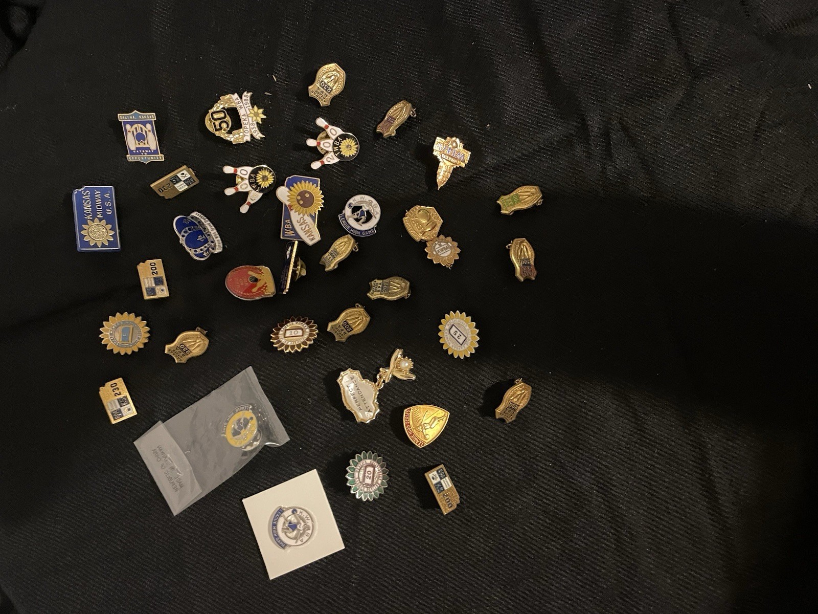 Lot Of 30+ Bowling Theme Award Pins See Pictures Details/wear