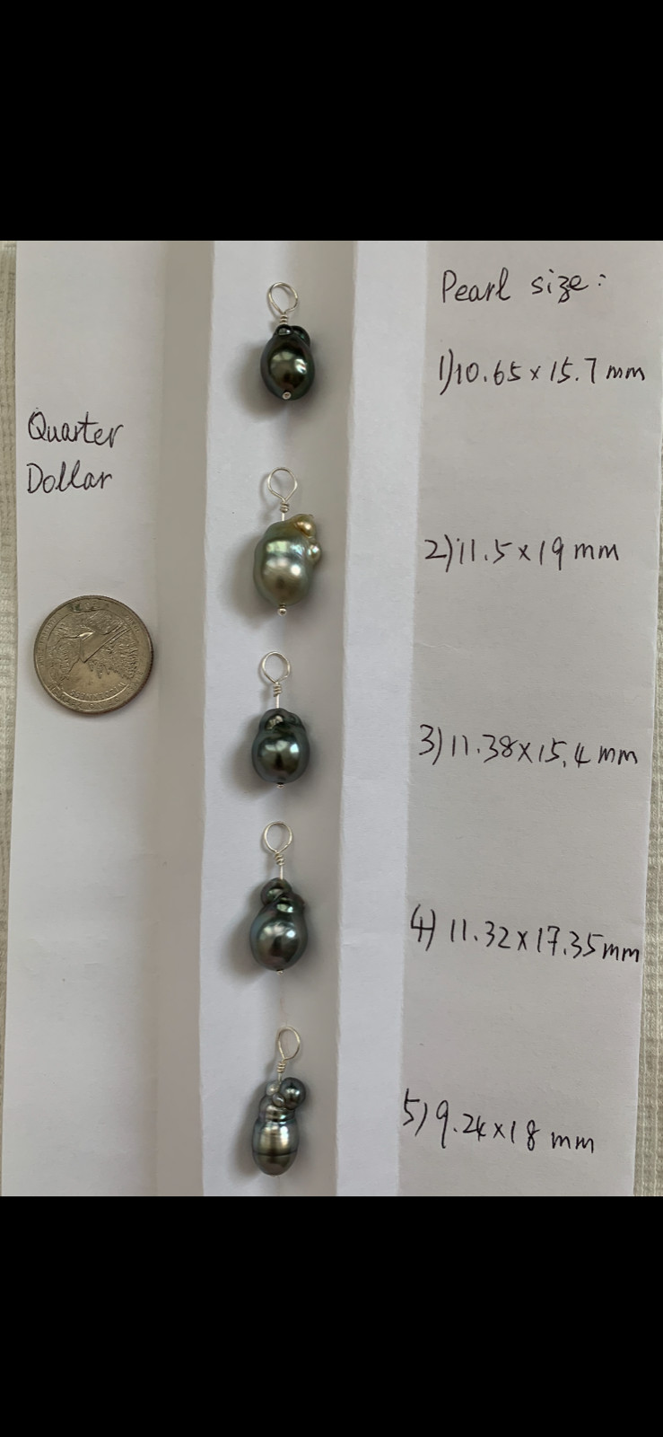 Glaring 11.38*15.4mm gray black baroque Tahitian Pearls Pendant sterling silver