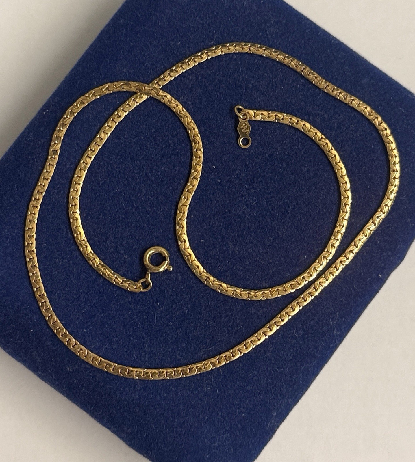 Elegant 2.2mm Gold Filled Necklace 16” Boomerang C Link GF VTG EDWARDIAN 4.4g