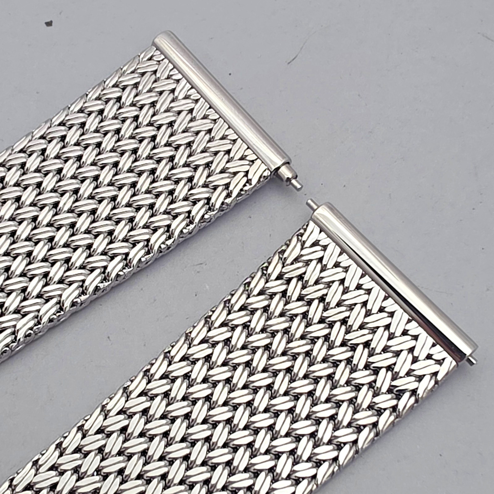 Unbranded Stainless steel mesh watchband/Bracelet 20mm Woven Texture