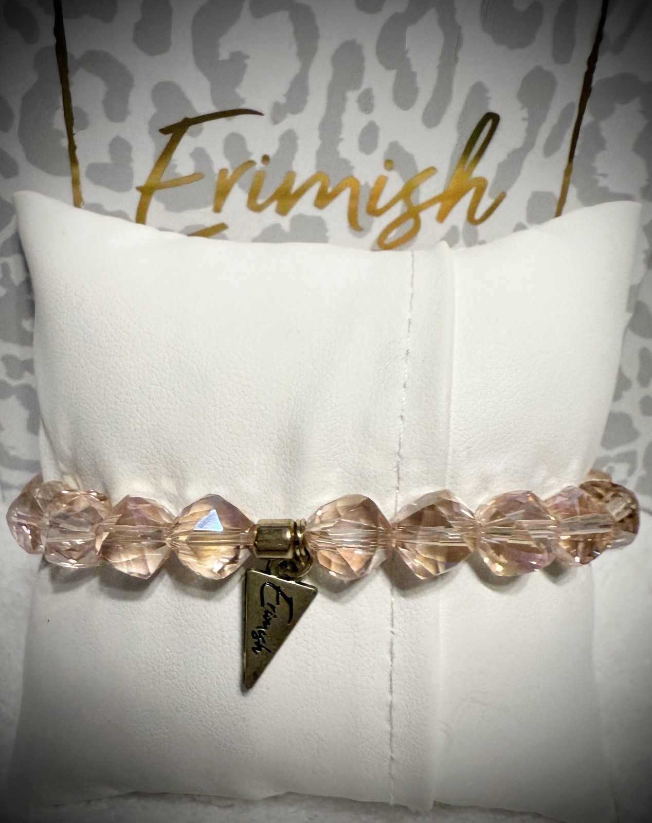 NEW! ERIMISH BRACELET- Pink & Gold W/ Charm Extended Or Regular