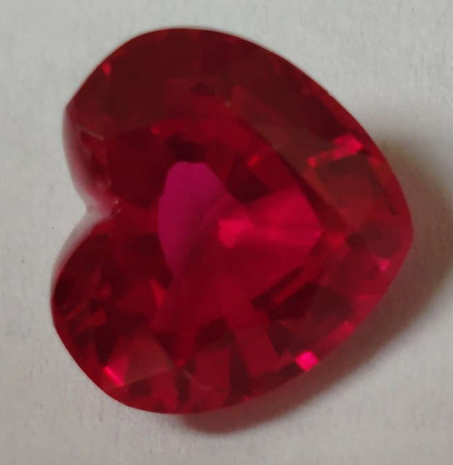 AA+++ Natural Flawless Burmese Red Ruby Heart Shape 12.60 Ct. Loose Gemstone