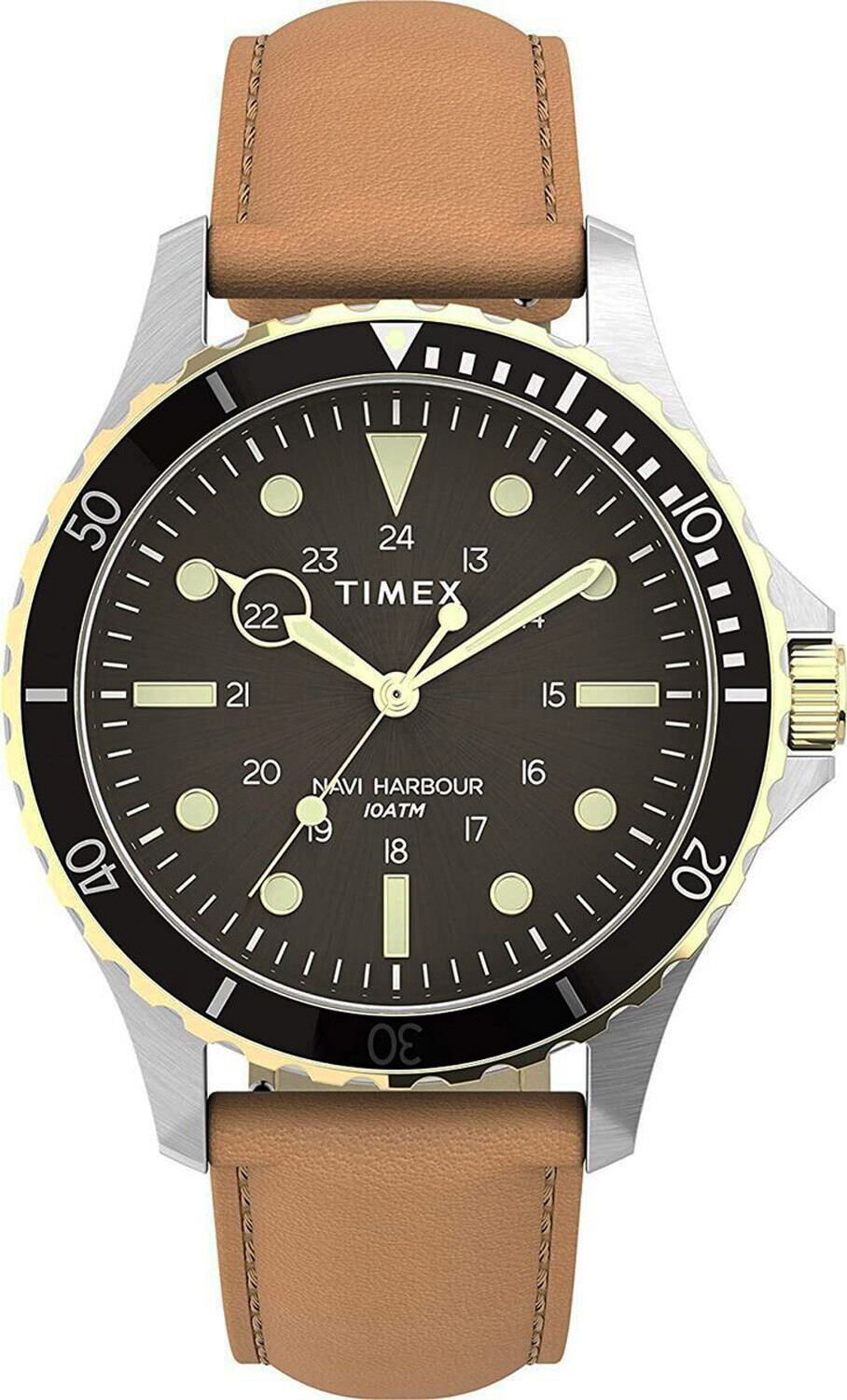 Timex TW2U55600 Navi Men’s Analog Watch Brown Leather Strap