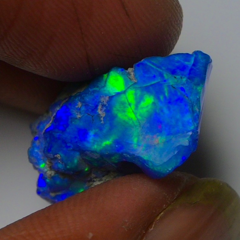 Blue Opal Rough 10.00 Carats, Smoked Ethiopian Welo Opal Rough, Fire Opal Rough