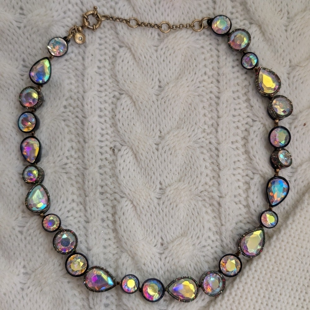 J.Crew Brulee Iridescent Sea Glass Necklace