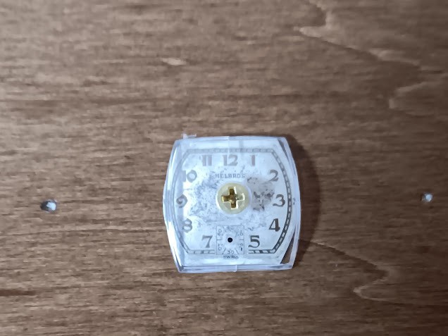 Vintage 6 Slot Watch Storage Box With Helbros Watch Face
