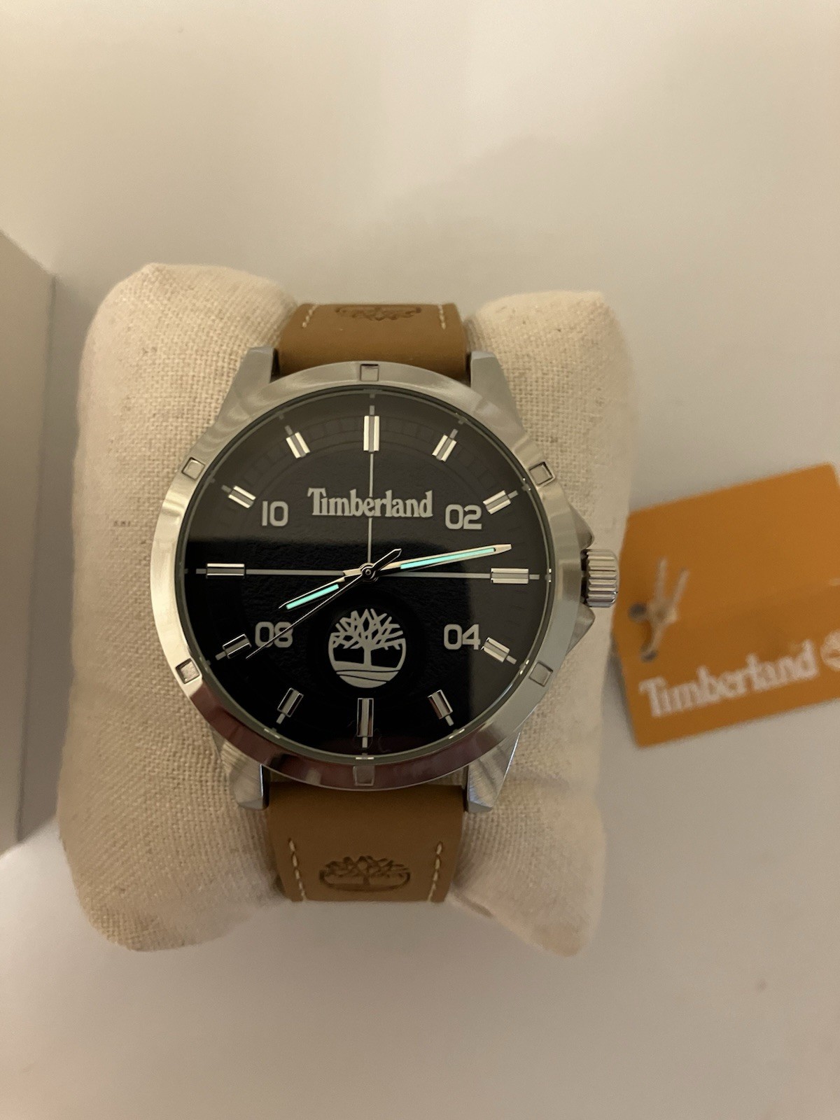 Timberland Men’s Watch With Beige Leather Band, Miyota 2036 Caliber TDWGA9009601