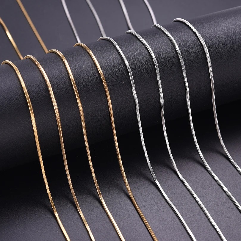Wholesale 5Pcs & 10Pcs 925 Sterling Solid Plt 1mm Long Snake Chain Necklace